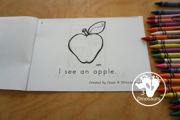 Apple Easy Reader Books: 5 apple easy reader books to pick from with vocab sheets and writing matching the books - 3Dinosaurs.com