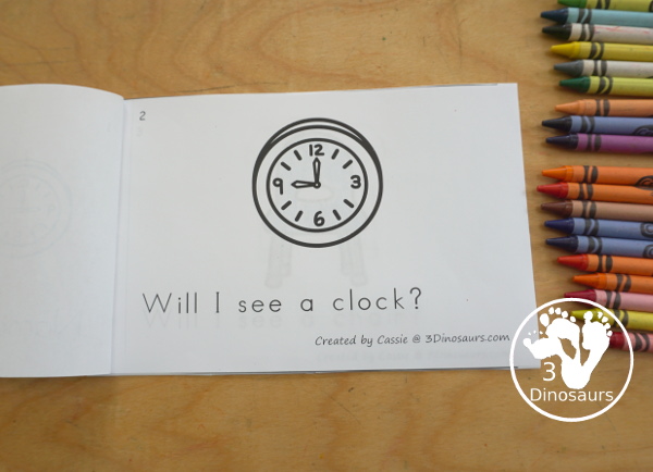 Free At School Easy Reader Book - a fun 8 page easy reader book with 7 school items with a sentence that is a question with sight words will, I, see, a - 3Dinosaurs.com