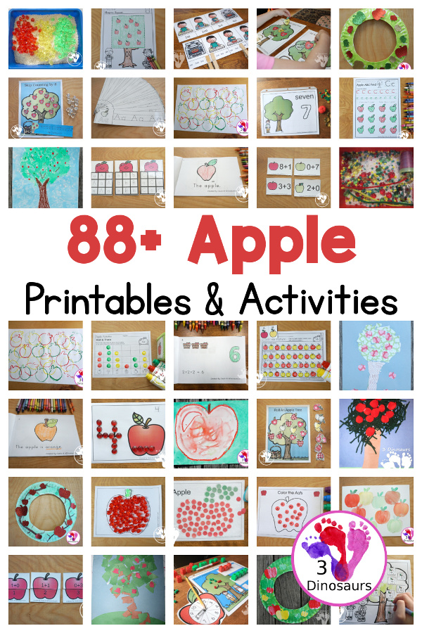 Apple Activities & Printables - 3Dinosaurs.com