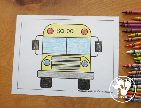 Free Bus Fine Motor Mats - You have 3 bus fine motor mats. You have a bus template, a bus tracing page and a bus q-tip page. All of these are great fine motor work for kids. And can be used the craft templates as well - 3Dinosaurs.com