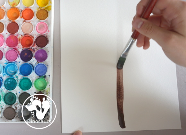 Paper Roll Painted Apple Tree - a simple apple painting for kids for a fun apple craft you can make during the fall. It is a great mixed media painting as well. - 3Dinosaurs.com