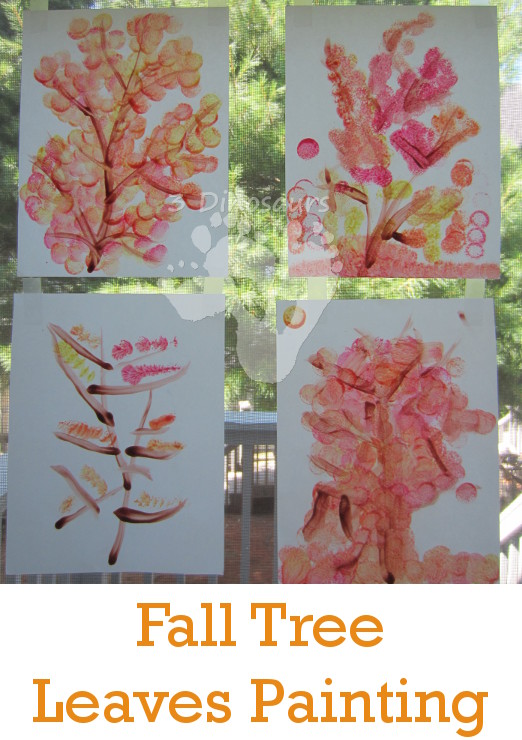 Fall Tree Leaves Painting - 3Dinosaurs.com