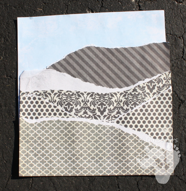 Torn Paper Mountains - easy to do craft - 3Dinosaurs.com