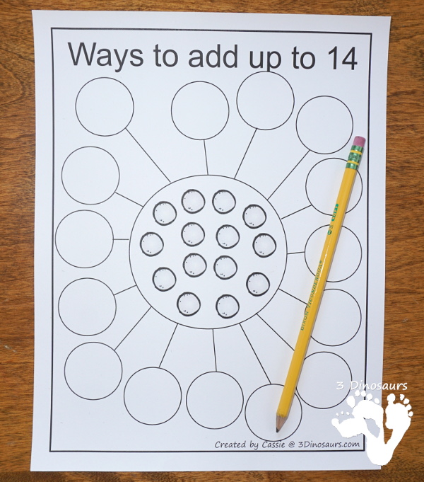 FREE Fun And Easy To Use: Ways To Add Up To 20 - 2 types of printable 44 pages total - 3Dinosaurs.com