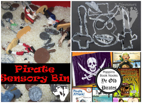 25+ Pirate Printables & Activities - to use for a pirate theme of Talk Like a Pirate Day - 3Dinosaurs.com