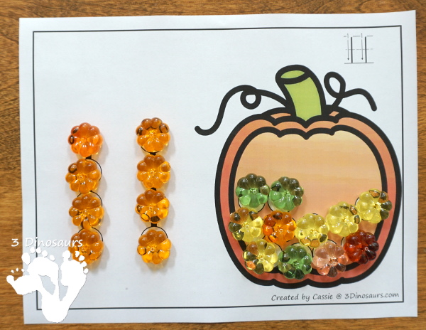 Fall Themed Dot the Number & Count the Dot: Apples, Pumpkins & Leaves - numbers 0 to 20 with dot marker activities for kids to work on numbers and counting with fall themes - 3Dinosaurs.com