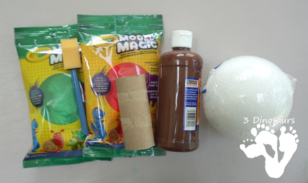 Model Magic Apple Tree - a great fall craft to make for any apple theme plus a fun way to work in fine motor - 3Dinosaurs.com