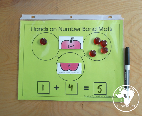 Free Apple 2 Piece Addition Matching Puzzles - Addition 1 to 10 - You have matching puzzles for all the ways to add up to numbers 1 to 10 - 3Dinosaurs.com