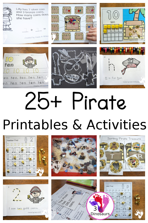 Pirate Activities & Printables - 3Dinosaurs.com