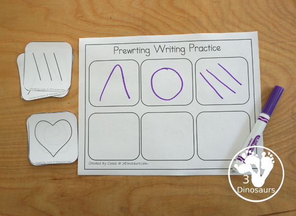 Free Fine Prewriting Practice Printable Dice - two fun prewriting dice centers that kids can use to change up their prewriting with tracing prewriting center, drawing prewriting centers, prewriting practice folding dice, and prewriting practice cube dice inserts. - 3Dinosaurs.com