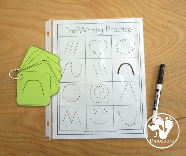 Free Fine Prewriting Practice Printable Dice - two fun prewriting dice centers that kids can use to change up their prewriting with tracing prewriting center, drawing prewriting centers, prewriting practice folding dice, and prewriting practice cube dice inserts. - 3Dinosaurs.com