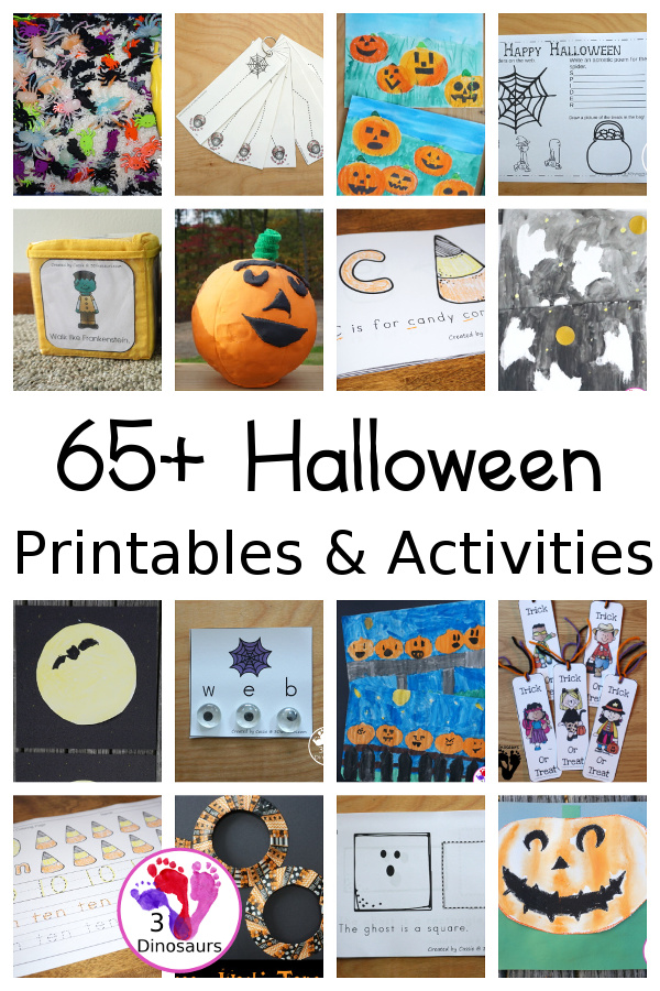 Halloween Activities & Printables on 3Dinosaurs.com