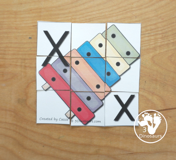 Free Romping & Roaring X Pack Letter Pack: X is for Xylophone - a letter X pack that has prewriting, finding letters, tracing letters, coloring pages, shapes, puzzles and more - 3Dinosaurs.com