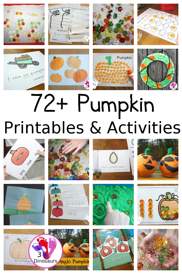 Pumpkin Activities & Printables - 3Dinosaurs.com
