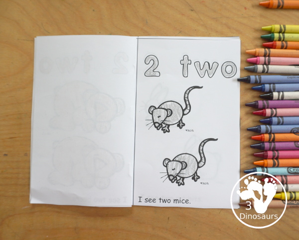 Free Romping and Roaring Number 2 Pack - with number 2 worksheets, number 2 puzzles, number 2 handwriting, number 2 dot marker worksheets and more for PreK and kindergarten age kids with a bear theme.  - 3Dinosaurs.com
