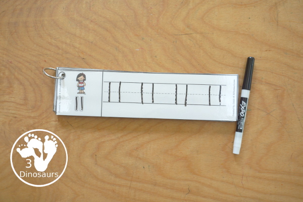 Free Pirate Number Tracing Strips - with numbers 0 to 20. You can tracing the numbers and an example of how to trace the numbers on the strips, plus a pirate on each tracing strip. - 3Dinosaurs.com