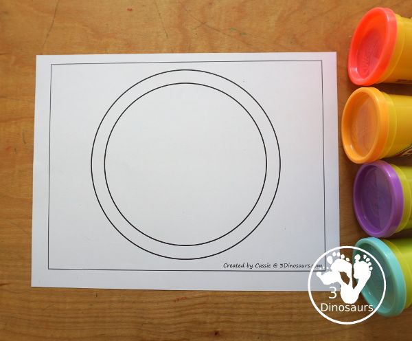 Free Circle Fine Motor Mat Printables - you have circle template circle tracing pages, circle dot marker pages and circle q-tip or cotton swab page. - 7 pages of fun fine motor fun with a circle shape theme. - 3Dinosaurs.com