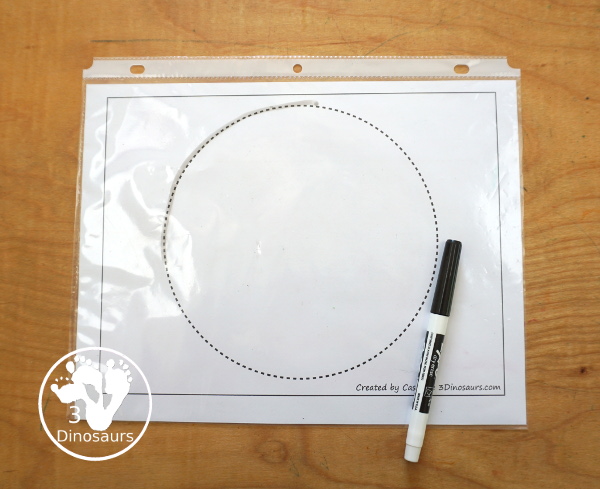 Free Circle Fine Motor Mat Printables - you have circle template circle tracing pages, circle dot marker pages and circle q-tip or cotton swab page. - 7 pages of fun fine motor fun with a circle shape theme. - 3Dinosaurs.com