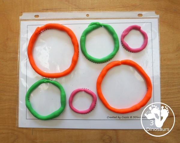 Free Circle Fine Motor Mat Printables - you have circle template circle tracing pages, circle dot marker pages and circle q-tip or cotton swab page. - 7 pages of fun fine motor fun with a circle shape theme. - 3Dinosaurs.com