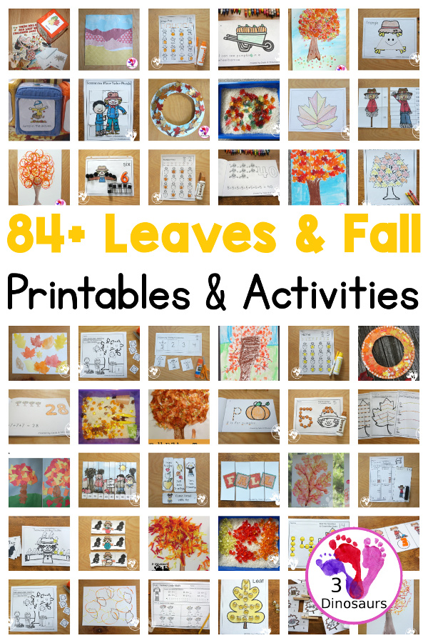 Fall & Leaves Activities & Printables - 3Dinosaurs.com