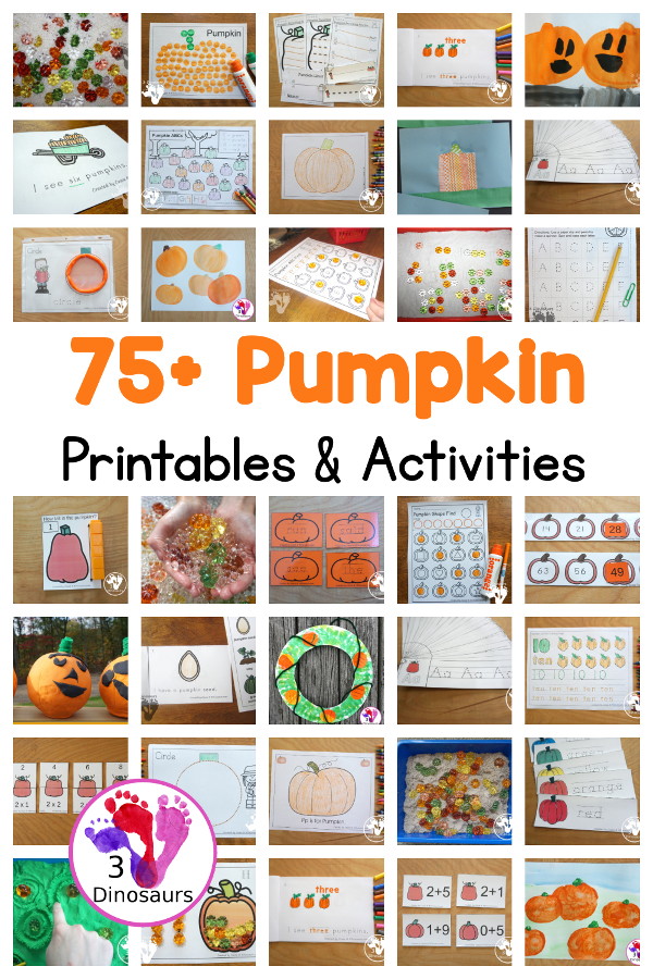 Pumpkin Activities & Printables - 3Dinosaurs.com