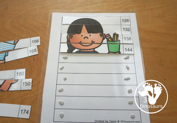 School Kids Skip Counting Puzzles: Skip Counting by 1 to 12 - you have three skip counting puzzles for each number. A great skip counting center idea for kids. - 3Dinosaurs.com