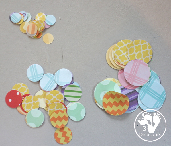 Circle Wreath with Scrapbook Paper for Kids - is a fun circle wreath craft you can make with kids for circle day. - 3Dinosaurs.com