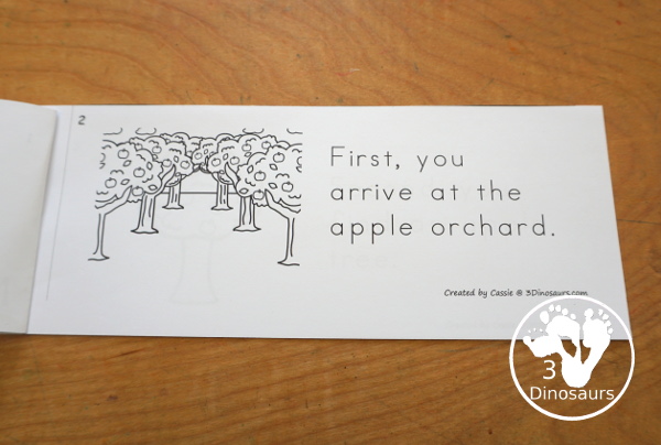 Sequencing: Apple Picking- a fun sequencing with four steps for picking apples with pictures, clip cards, order of events, easy reader books, clip card and more. 3Dinosaurs.com