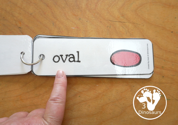 Free Shape Bookmarks - 12 different shapes on each bookmark. You have shape and shape word on each bookmark. There are four bookmarks on each page. 3Dinosaurs.com