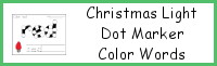 Christmas Light Dot Marker Color Word