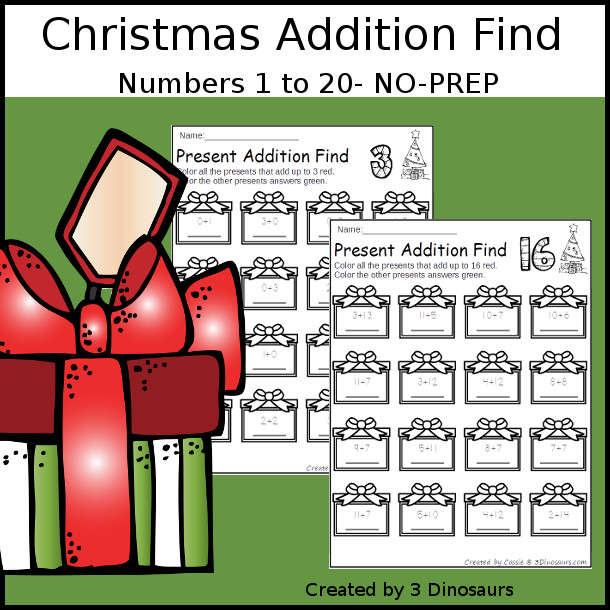 Christmas Skip Counting Number Find - 3Dinosaurs.com