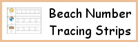 Beach Number Tracing Strip