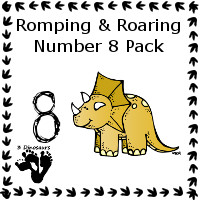 Romping & Roaring Number 8 Pack - 3Dinosaurs.com