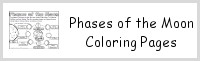 Phases of the Moon Coloring Page Printable