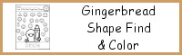 Gingerbread Color the Shape & Find the Shape