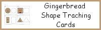 Gingerbread Shape Tracing Cards