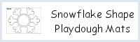 Snowflake Shape Playdough Mat Printable