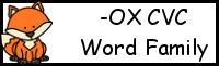 CVC Word Family Printables: -OX